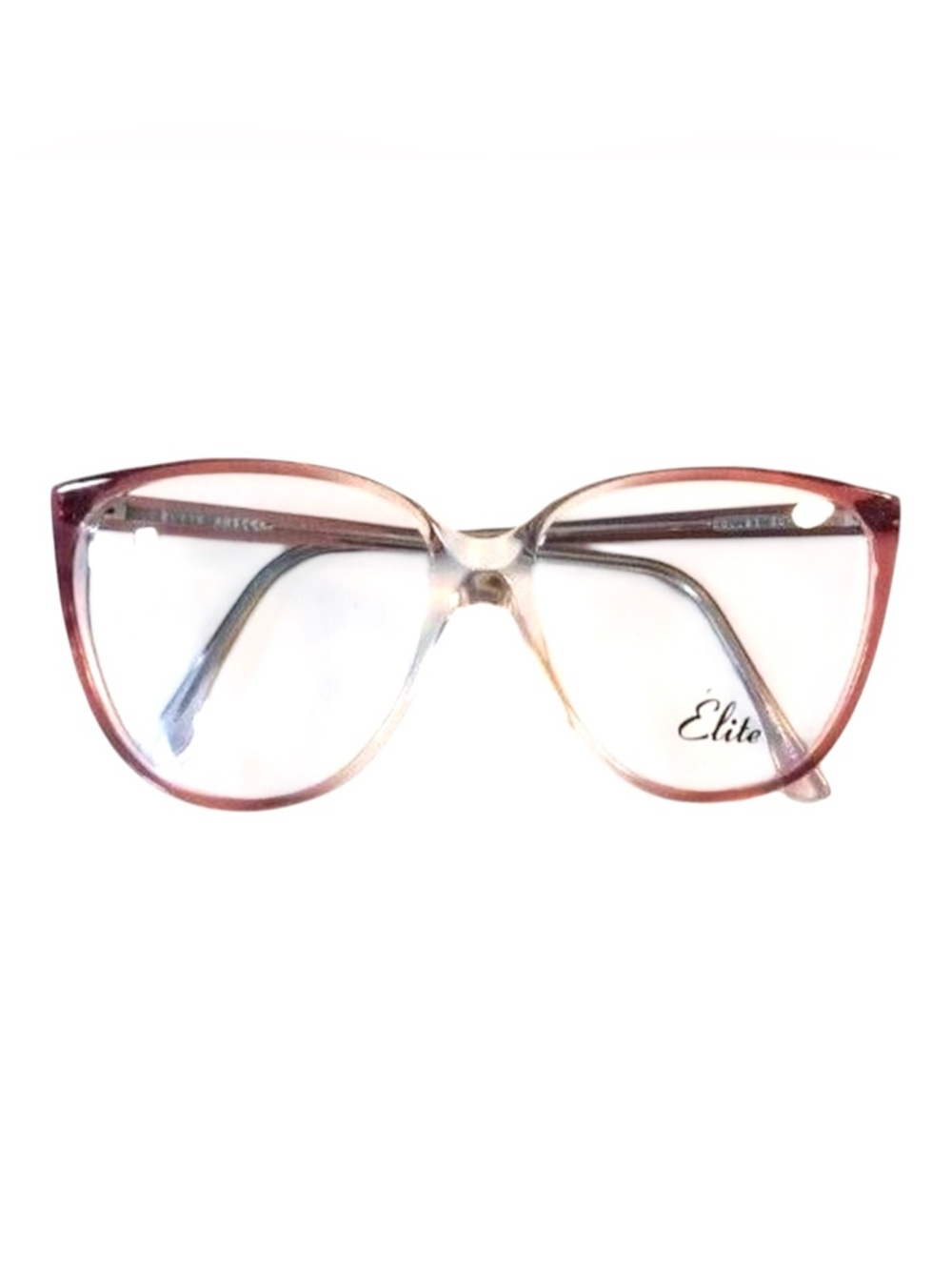 1980’s Vintage Cateye Eyeglasses in Pink/Clear, Oversized, Deadstock/Unworn